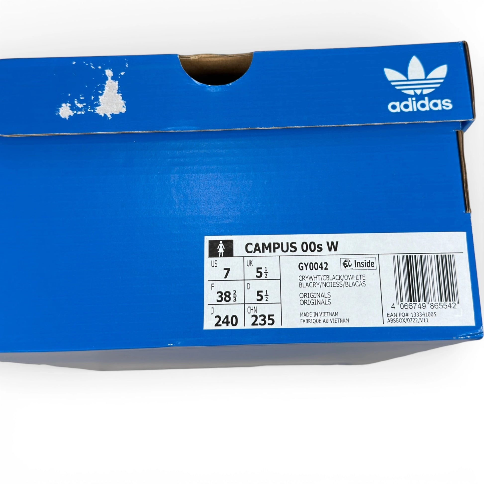 adidas Campus 00s Crystal White Core Black (Women’s) – size EU 38⅔, brand new with original box