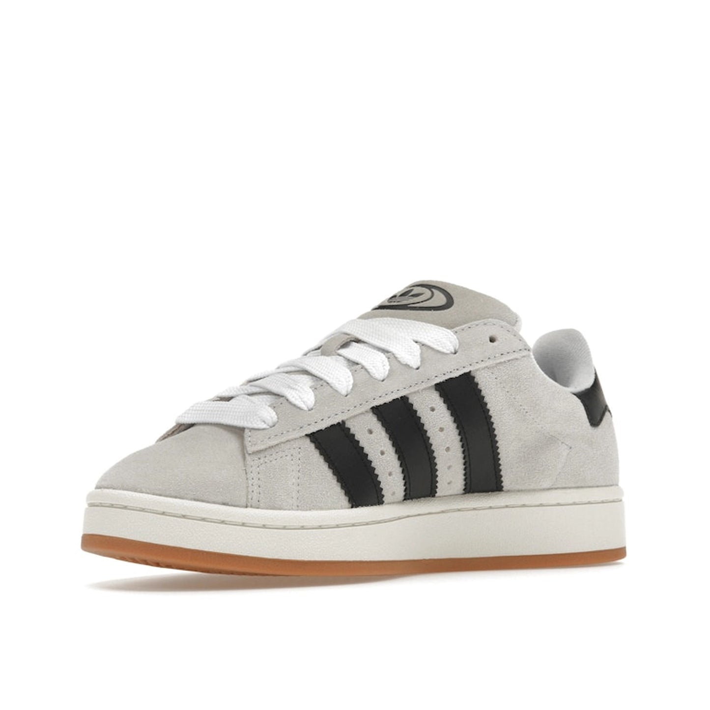 Adidas Campus 00s sneakers, front view, model GY0042, crystal white with core black, women's.
