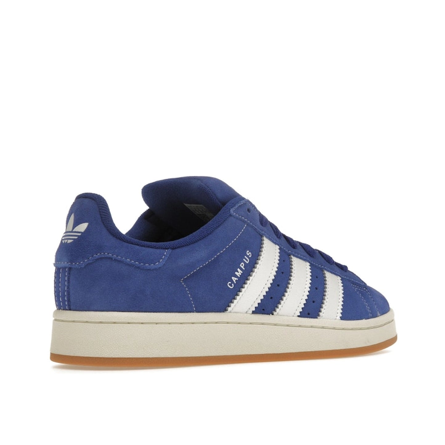 Adidas Campus 00s, top view, unisex model H03471, Semi Lucid Blue with Cloud White, chunky sole.