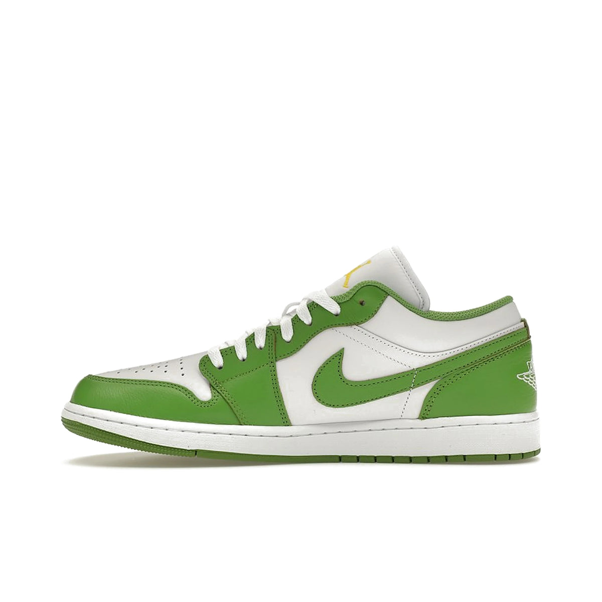 Jordan 1 Low SE Chlorophyll in white with lightning‑chlorophyll accents, leather upper – image 3 of 4