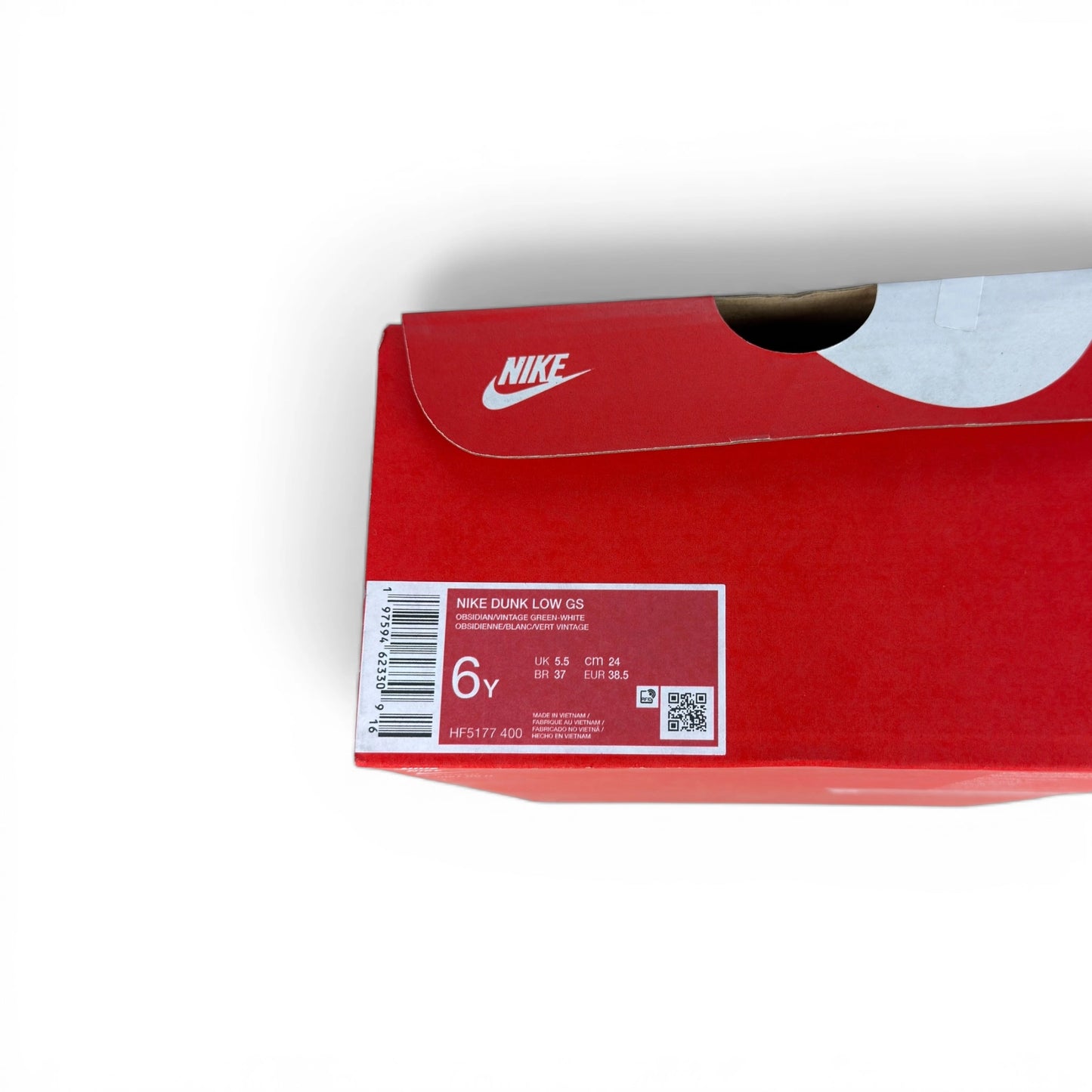 Nike Dunk Low Obsidian Vintage Green (GS) HF5177-400 – EU 38.5, brand new with original box