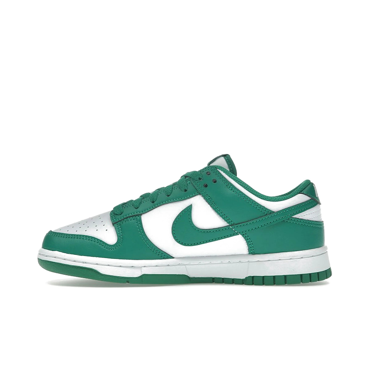 Nike Dunk Low sneakers in white with malachite accents, unisex design – image 3 of 4