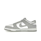 Nike Dunk Low men's shoe in white with light smoke grey leather accents – image 3 of 4