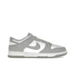 Nike Dunk Low men's shoe in white with light smoke grey leather accents
