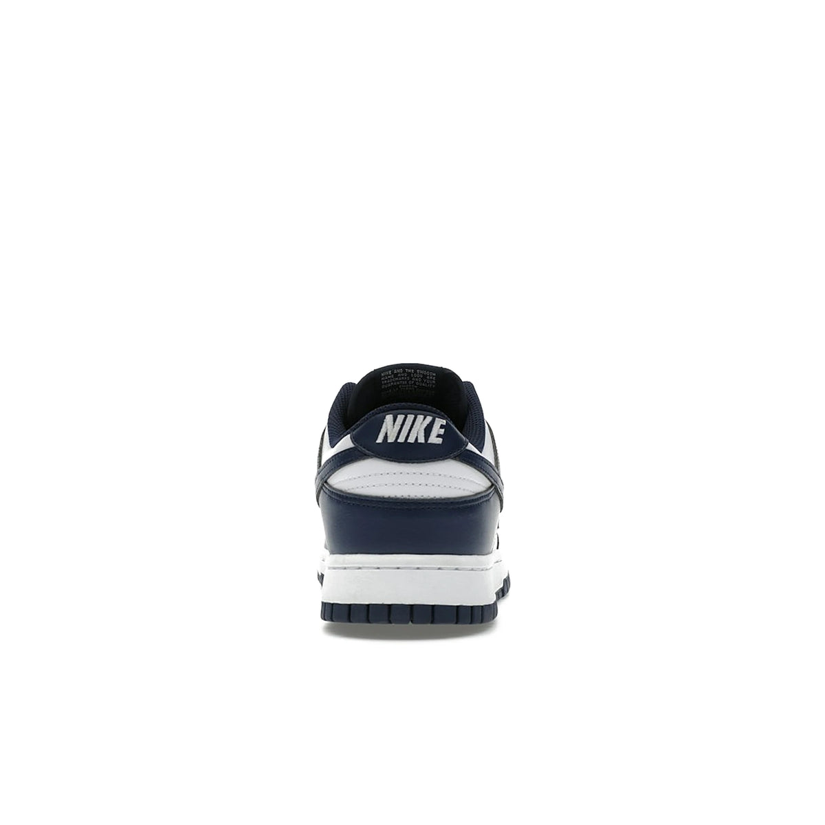 Nike Dunk Low sneakers in white leather with midnight navy accents – image 4 of 4