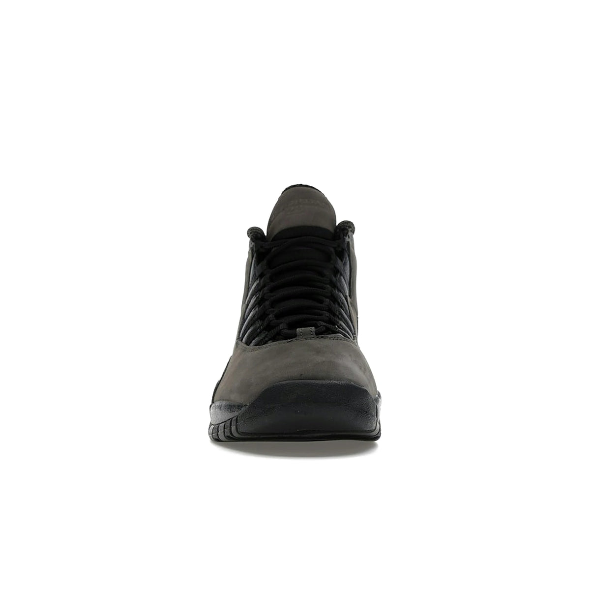 Jordan 10 Retro Shadow in charred grey, true red and black leather – image 2 of 4