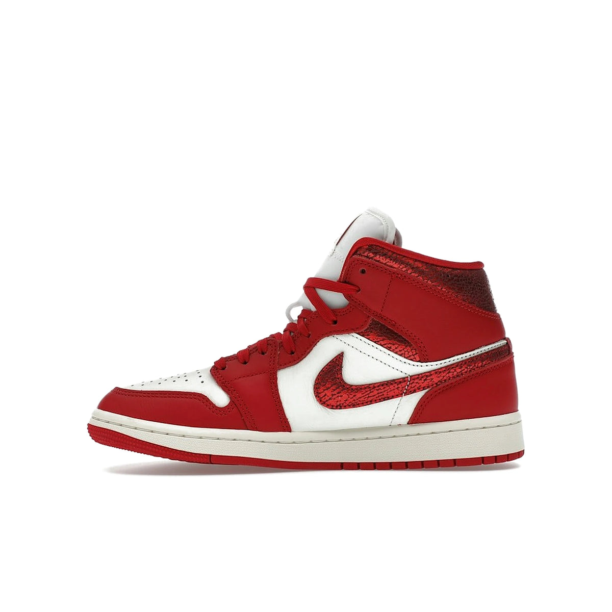 Jordan 1 Mid SE Red Cracked Leather (Women's) – image 3 of 4