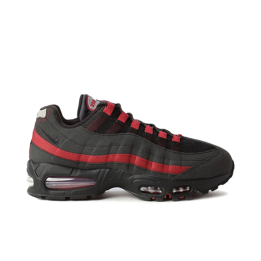 Nike Air Max 95 OG Big Bubble in black, crimson and grey mesh, leather and denim