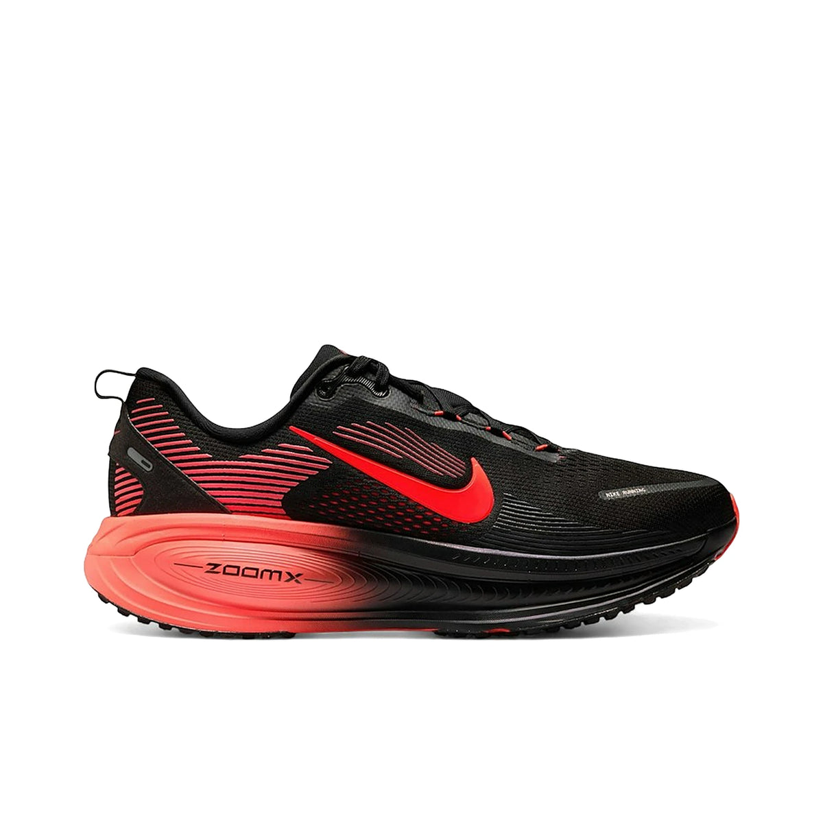 Nike Vomero 18 Bred in black and bright crimson leather