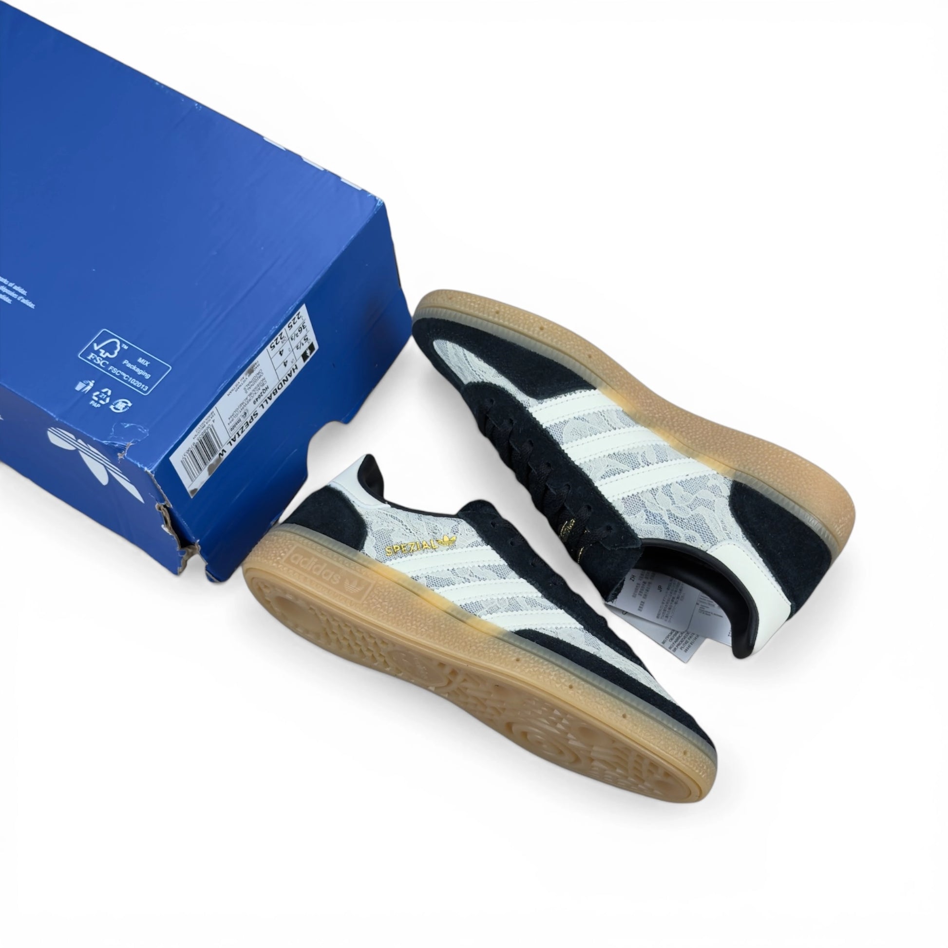adidas Handball Spezial Black Cream White Lace (Women's) HQ2649 – EU 36 2/3, new with cut outlet box