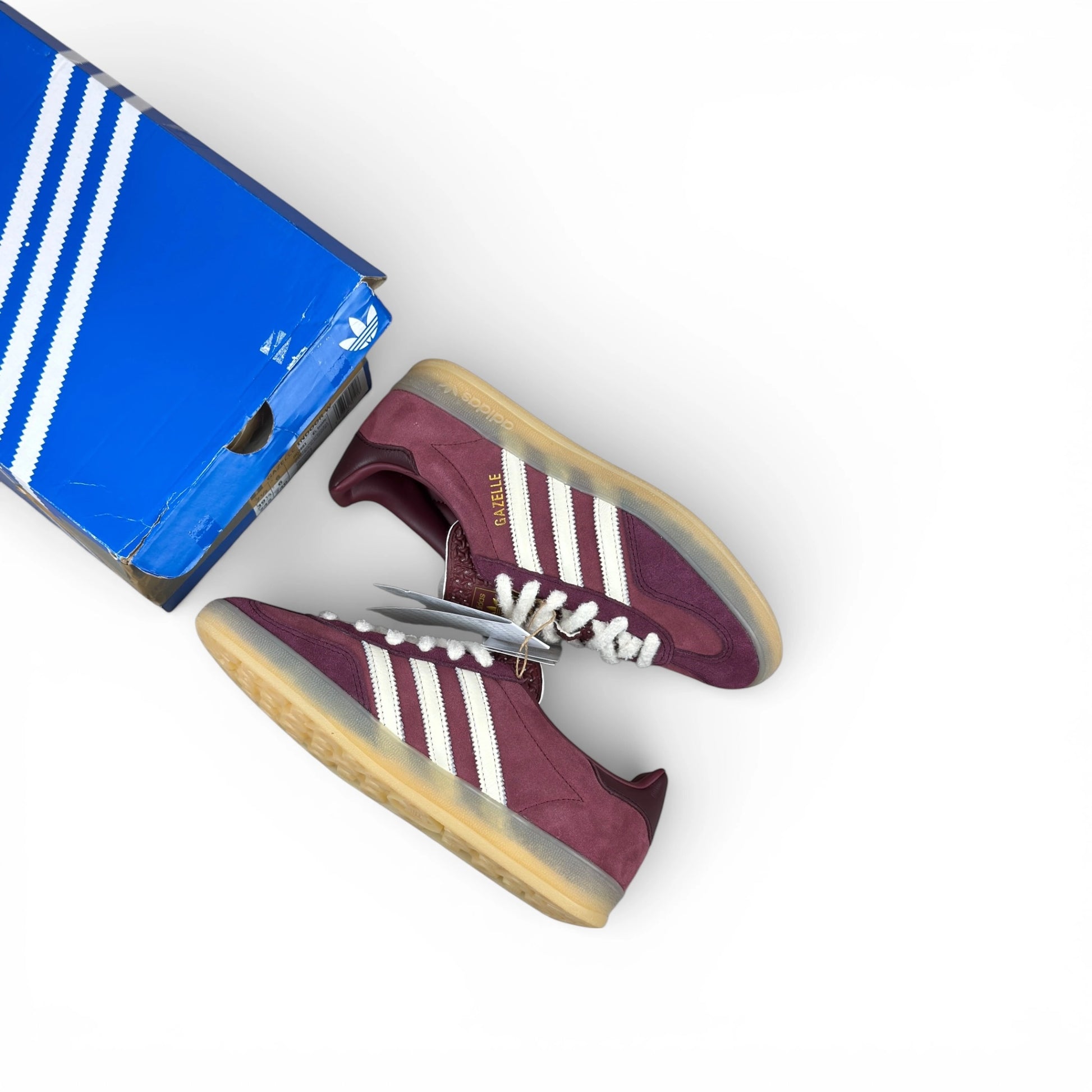 adidas Gazelle Indoor Shadow Red Off White (Women’s) HQ2661 – size EU 39 1/3, brand new with original box