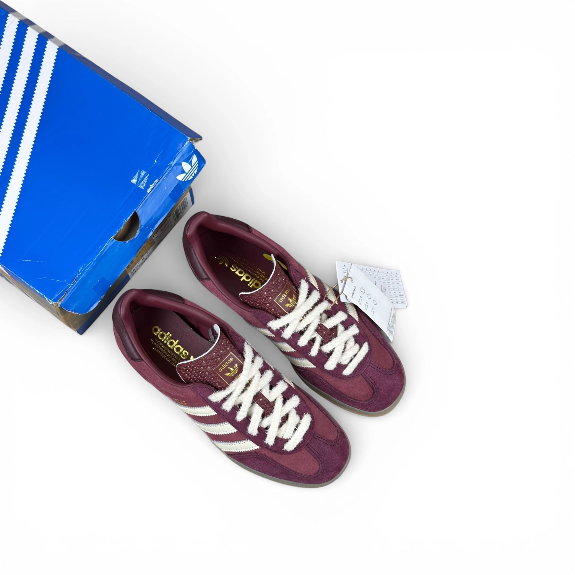 adidas Gazelle Indoor Shadow Red Off White (Women’s) HQ2661 – size EU 39 1/3, brand new with original box