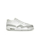Jordan 4 RM White Metallic Silver women's leather sneaker in white and silver