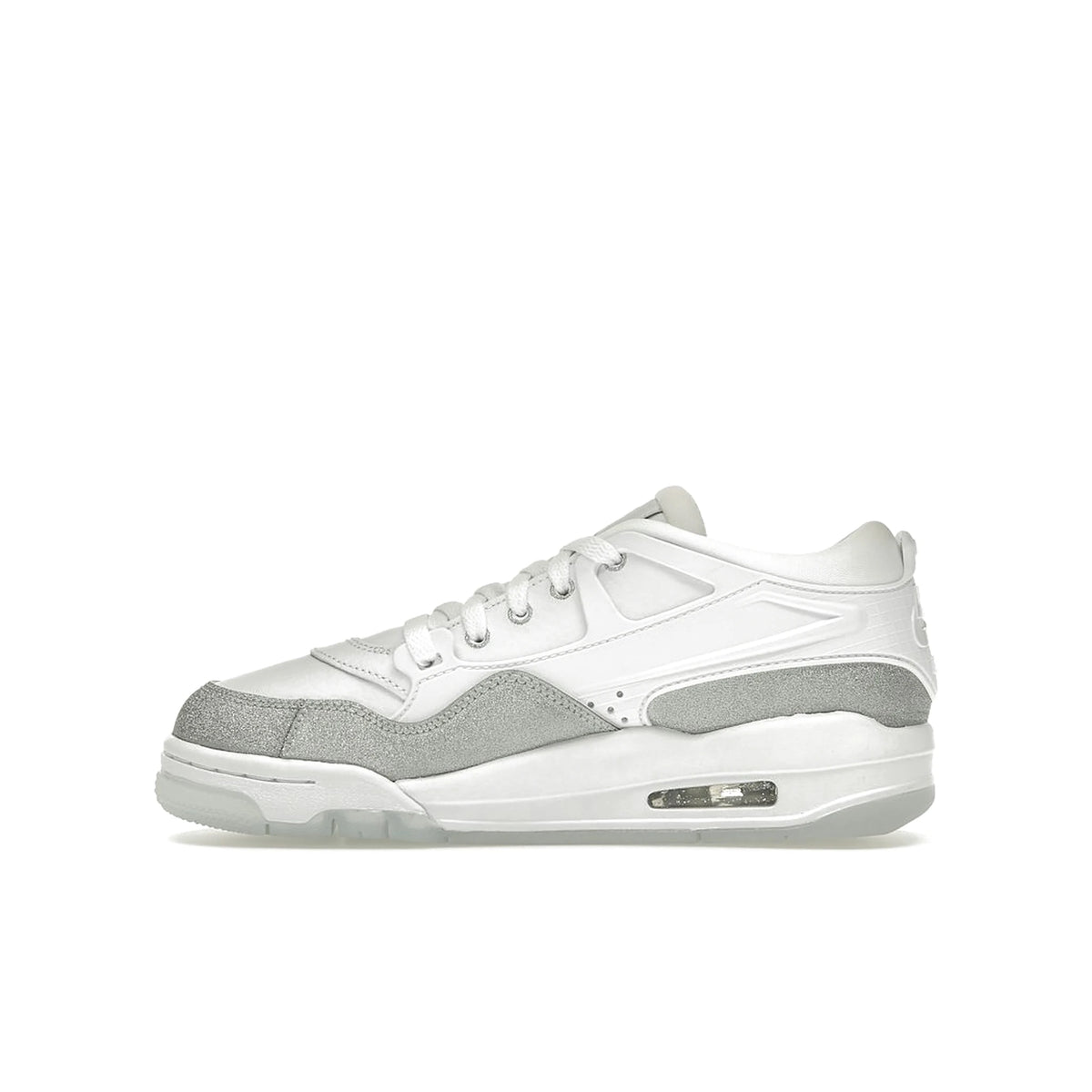 Jordan 4 RM White Metallic Silver women's leather sneaker in white and silver – image 3 of 4