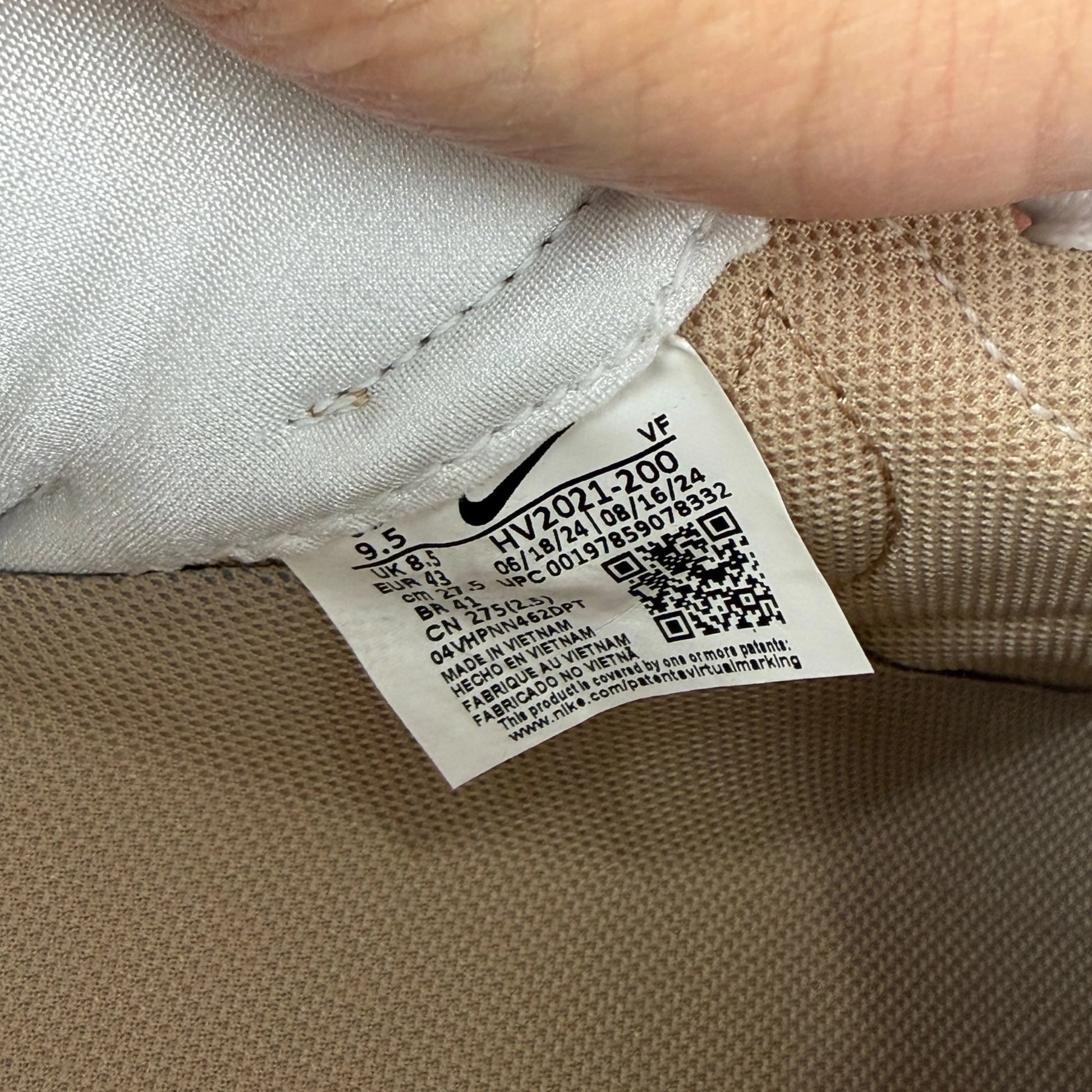 Nike Air Force 1 Low Linen Canvas HV2021-200 – EU 43, brand new with original box