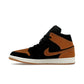 Jordan 1 Mid SE sneakers in black and flax leather – image 3 of 4