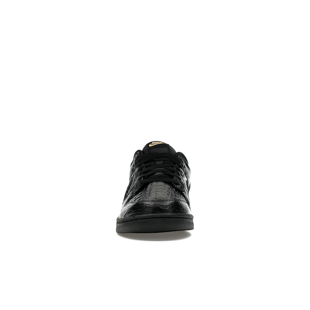 Nike Dunk Low Crocodile Black women's shoes in black, metallic gold, off noir leather – image 2 of 4