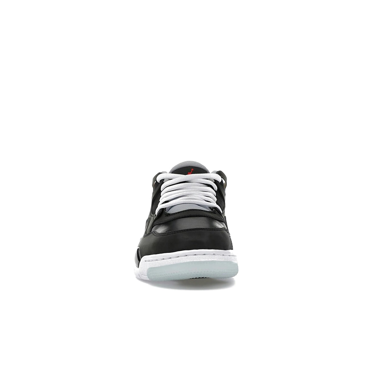 Jordan 4 RM Black Metallic: black, wolf grey, white, fire red leather sneaker – image 2 of 4