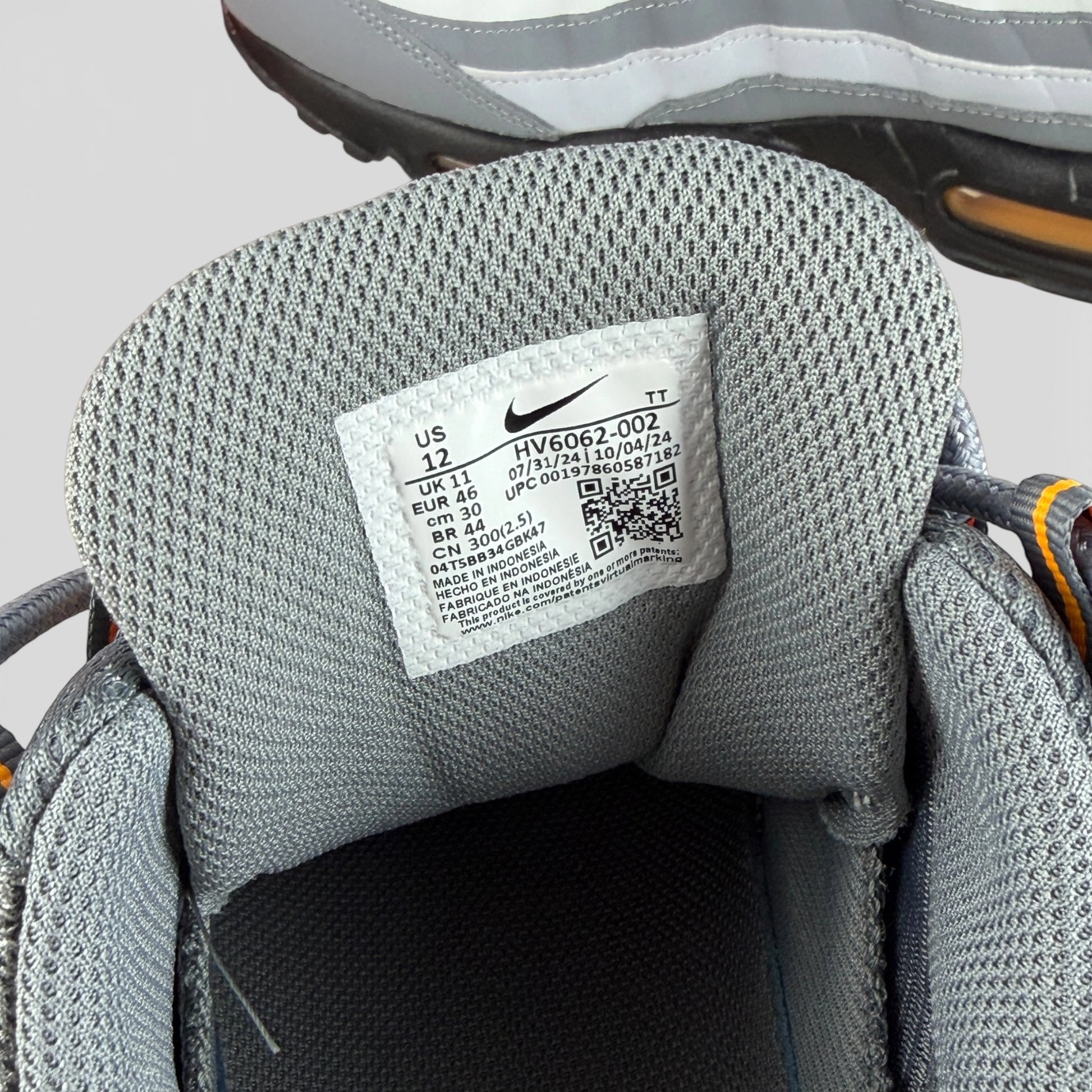 Nike Air Max 95 Cool Grey Sundial HV6062-002 – EU 46, brand new with full original box