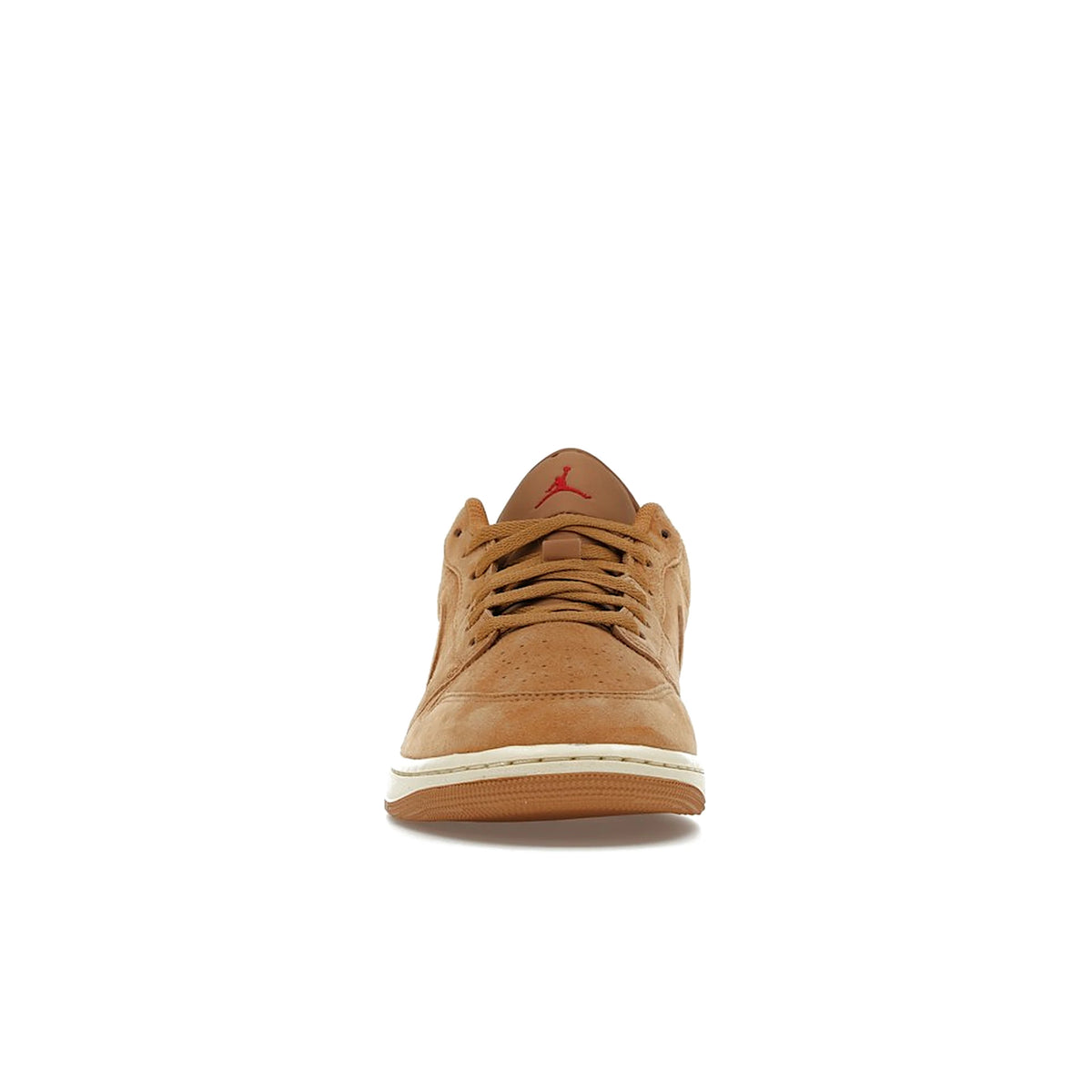 Jordan 1 Low SE Flax leather men’s sneaker in flax, varsity red, muslin – image 2 of 4