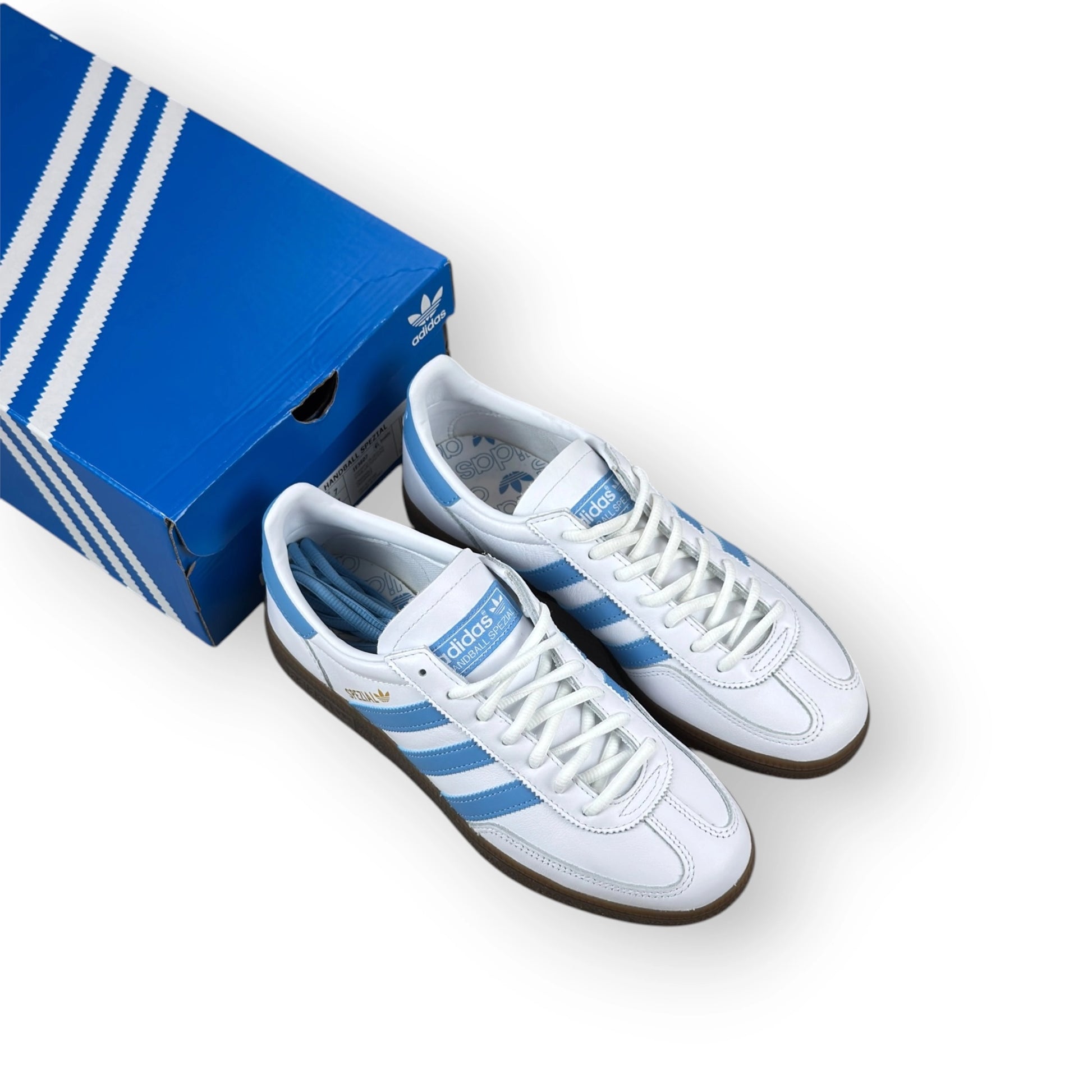 adidas Handball Spezial White Light Blue IE3607 – EU 40 2/3, brand new with original box