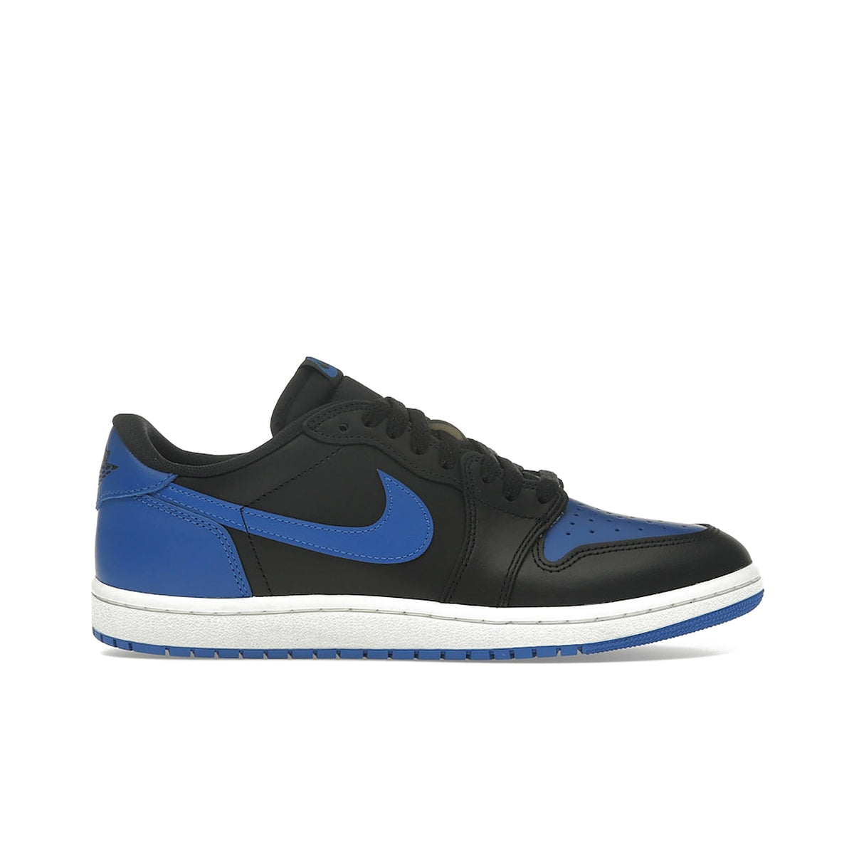 Jordan 1 Retro Low '85 Royal in black, royal blue and summit white leather