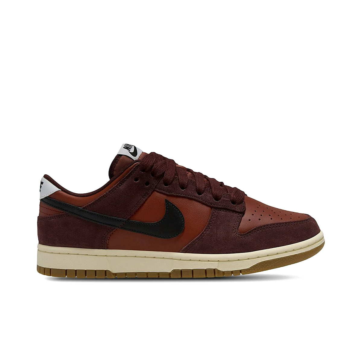 Nike Dunk Low Retro SE Mars Stone men's shoe in leather, Mars Stone, black and burgundy crush