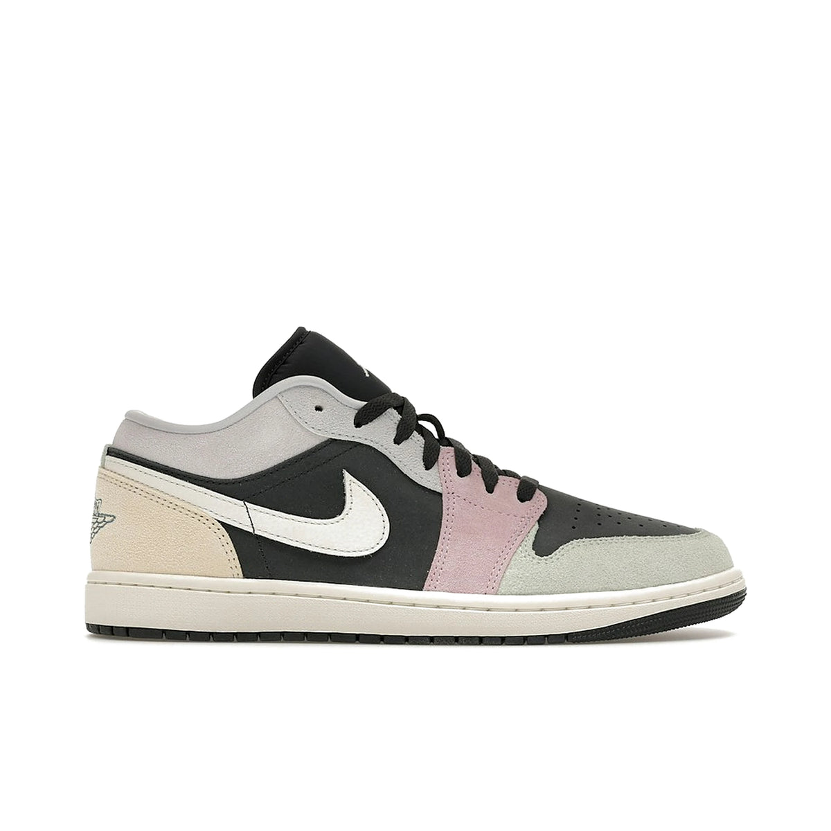 Jordan 1 Low SE Black Pastels in anthracite, muslin, iris whisper and sail leather