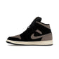 Jordan 1 Mid SE Olive Grey men's leather sneakers in black, light wild mango and olive grey – image 3 of 4