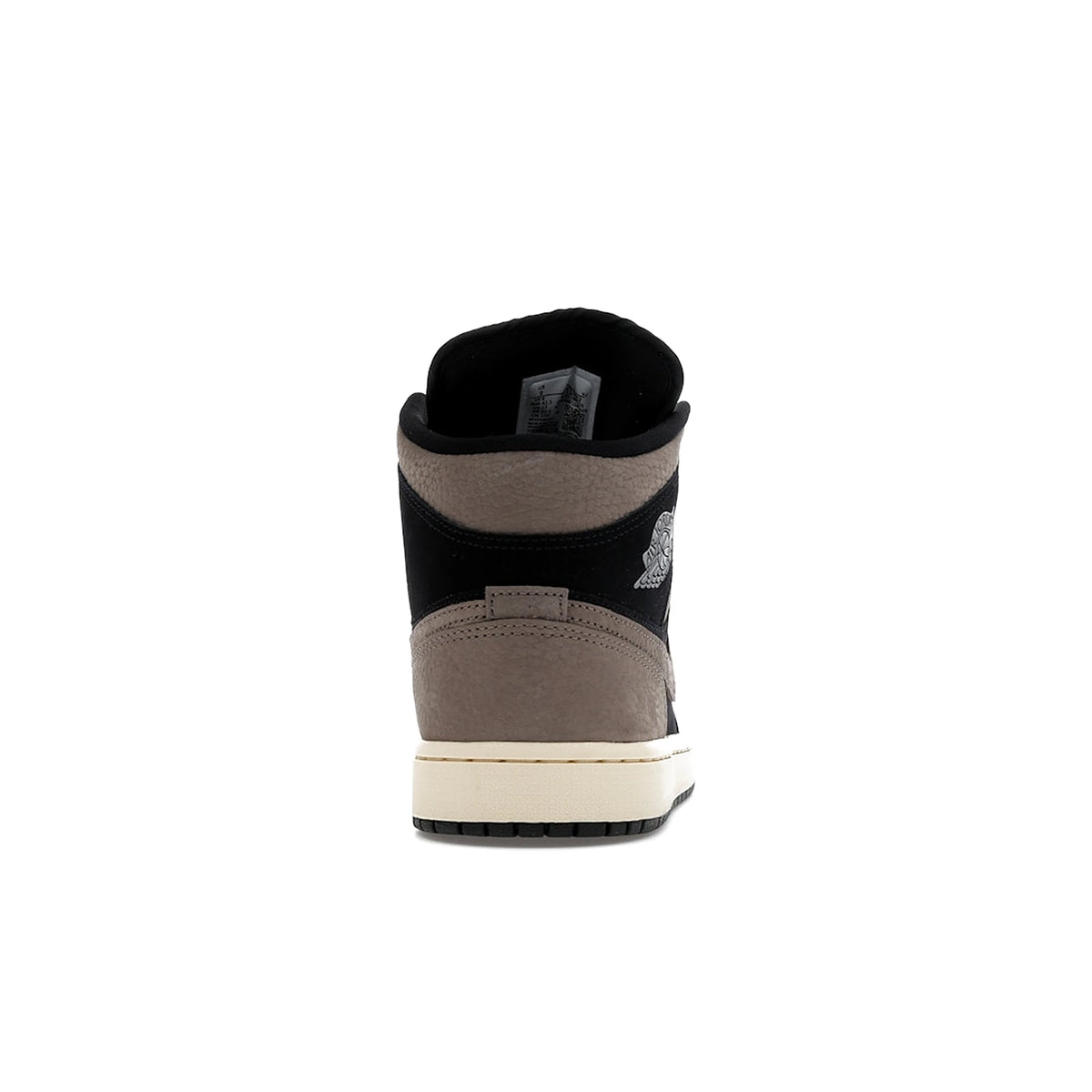 Jordan 1 Mid SE Olive Grey men's leather sneakers in black, light wild mango and olive grey – image 4 of 4