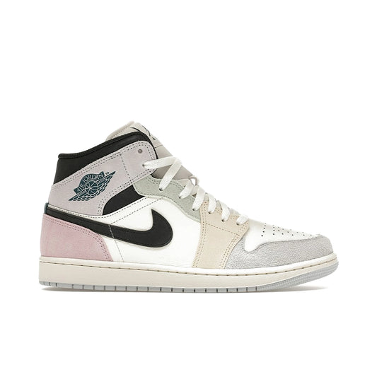 Jordan 1 Mid SE Sail Pastels in Sail, Iced Jade, Anthracite leather