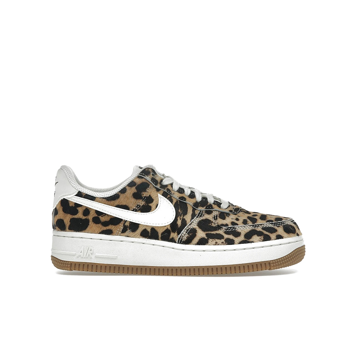 Nike Air Force 1 Low Cheetah Print shoes in baroque brown, sesame, sail leather, suede, velvet