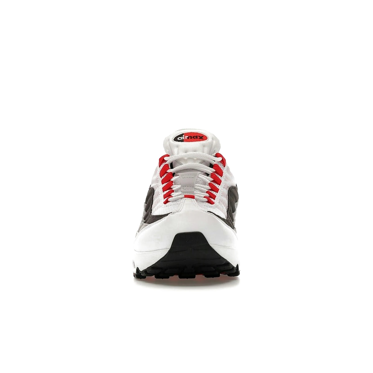 Nike Air Max 95 OG Big Bubble in white, comet red, grey, black leather – image 2 of 4