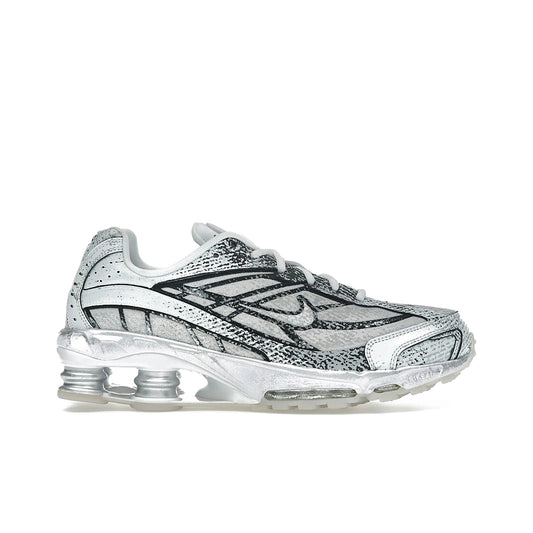 Nike Shox Ride 2 Metallic Platinum men’s sneaker, silver and black leather