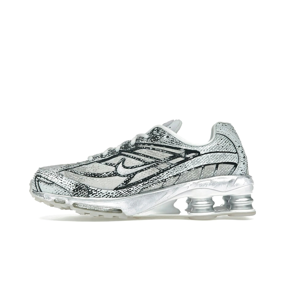 Nike Shox Ride 2 Metallic Platinum men’s sneaker, silver and black leather – image 3 of 4