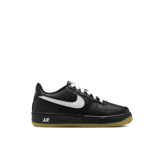 Nike Air Force 1 Low LV8 in black, gum light brown, white leather