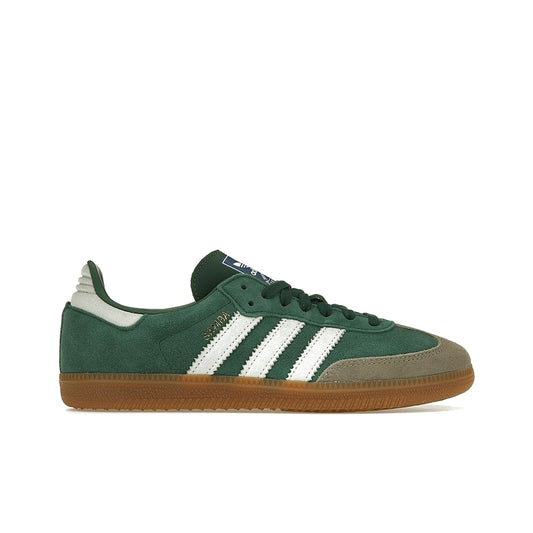 adidas Samba OG Collegiate Green with white and gum accents, leather upper