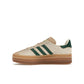 adidas Gazelle Bold sneakers in cream white, collegiate green and magic beige suede – image 3 of 4