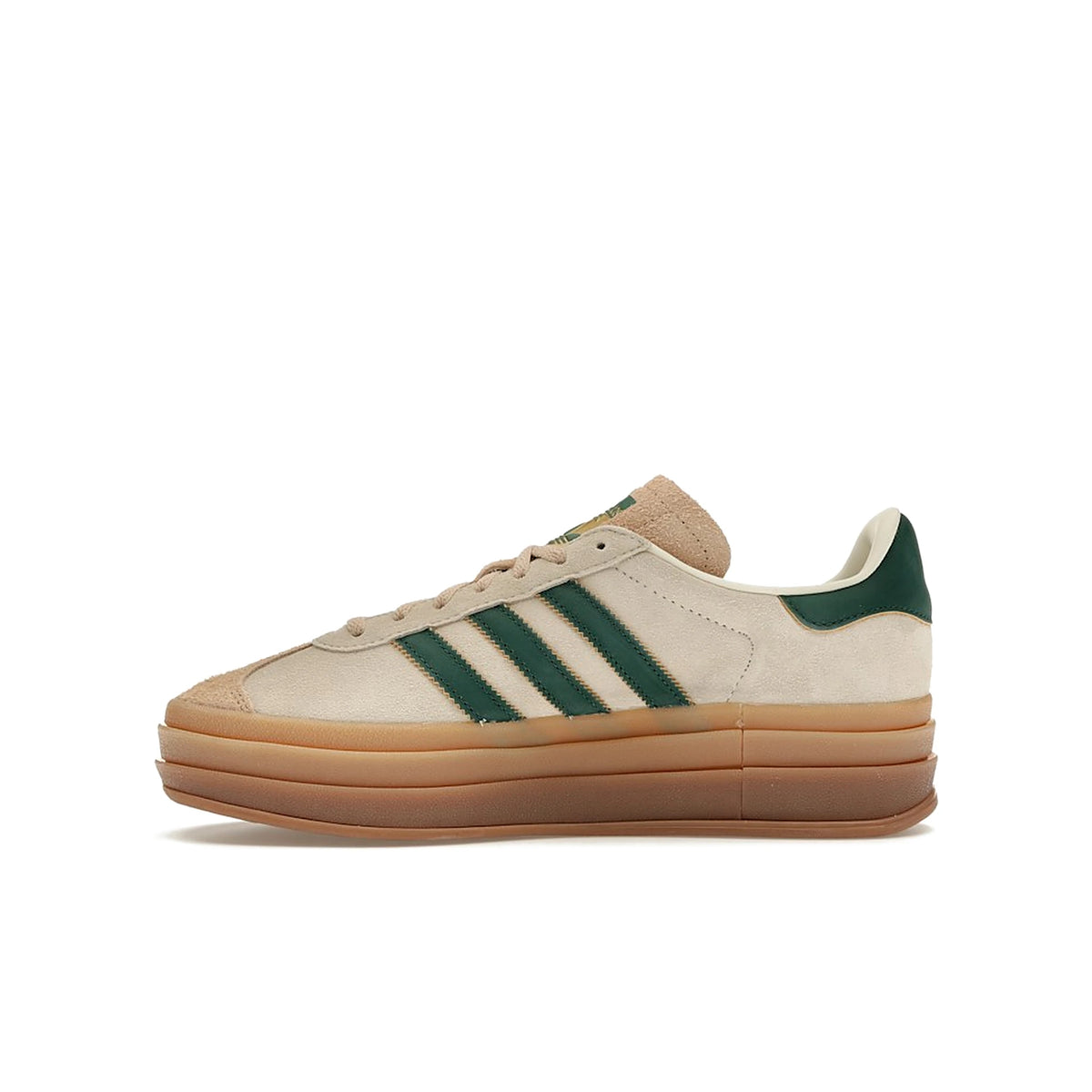 adidas Gazelle Bold sneakers in cream white, collegiate green and magic beige suede – image 3 of 4
