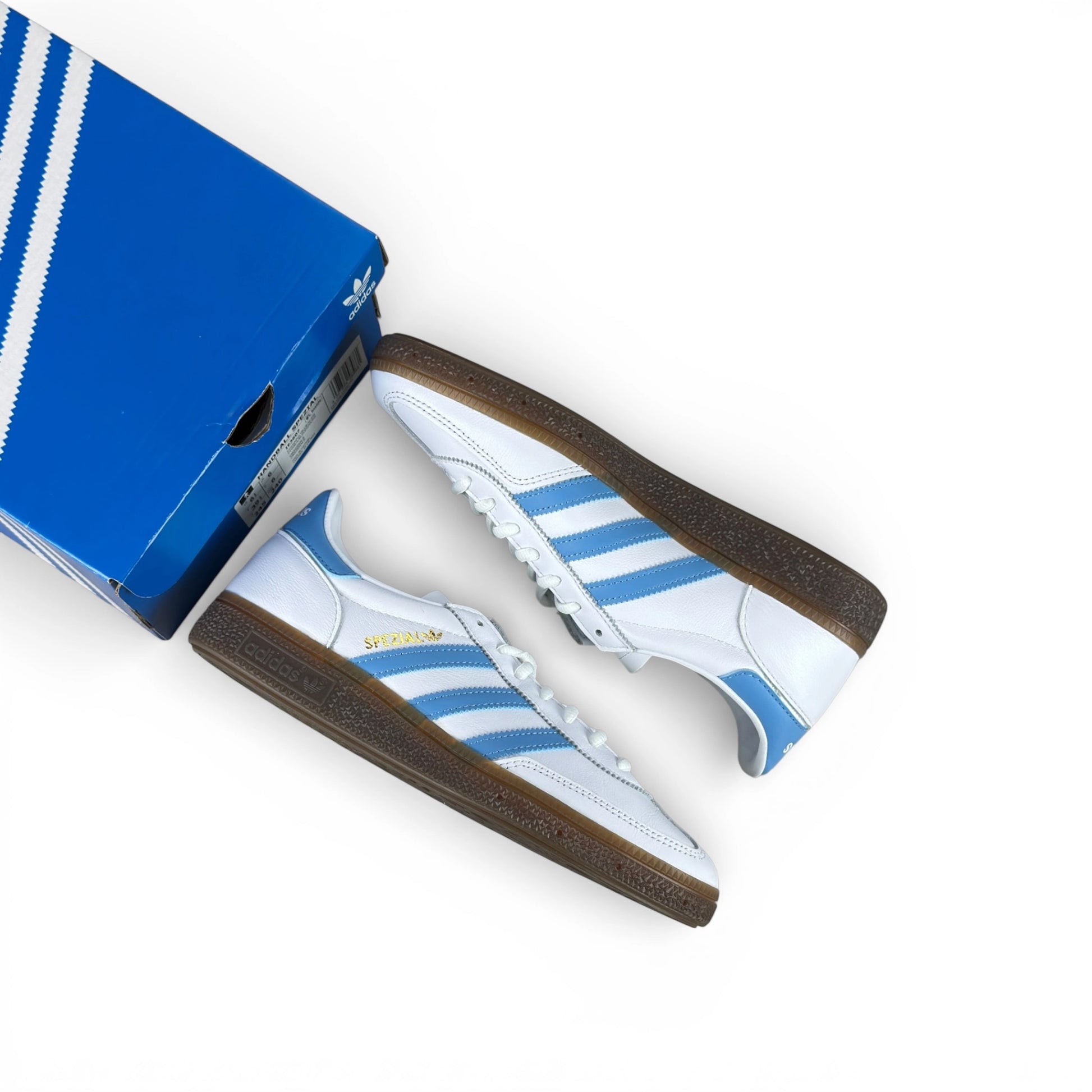 adidas Handball Spezial White Light Blue IE3607 – EU 39 1/3, brand new with original box