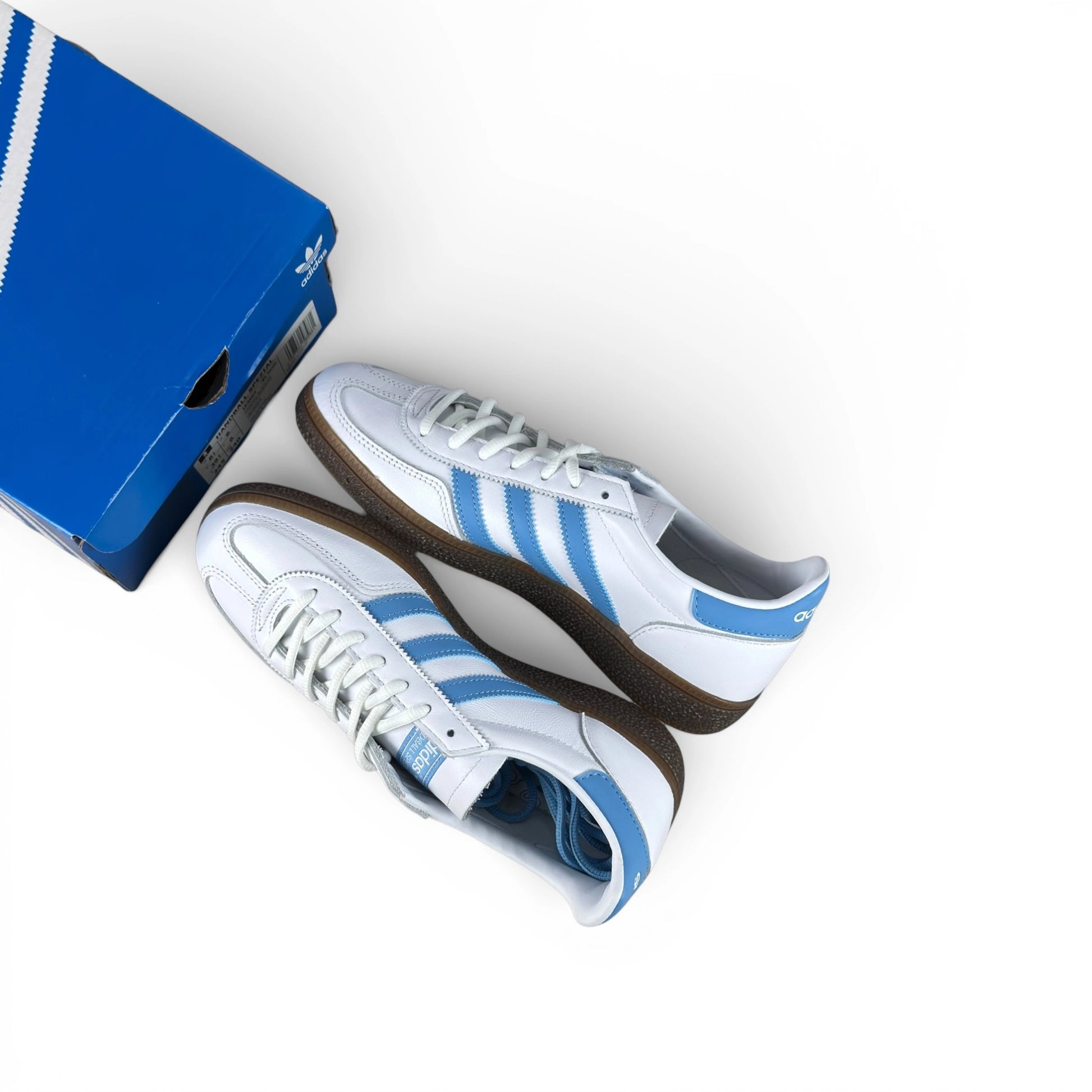 adidas Handball Spezial White Light Blue IE3607 – EU 39 1/3, brand new with original box