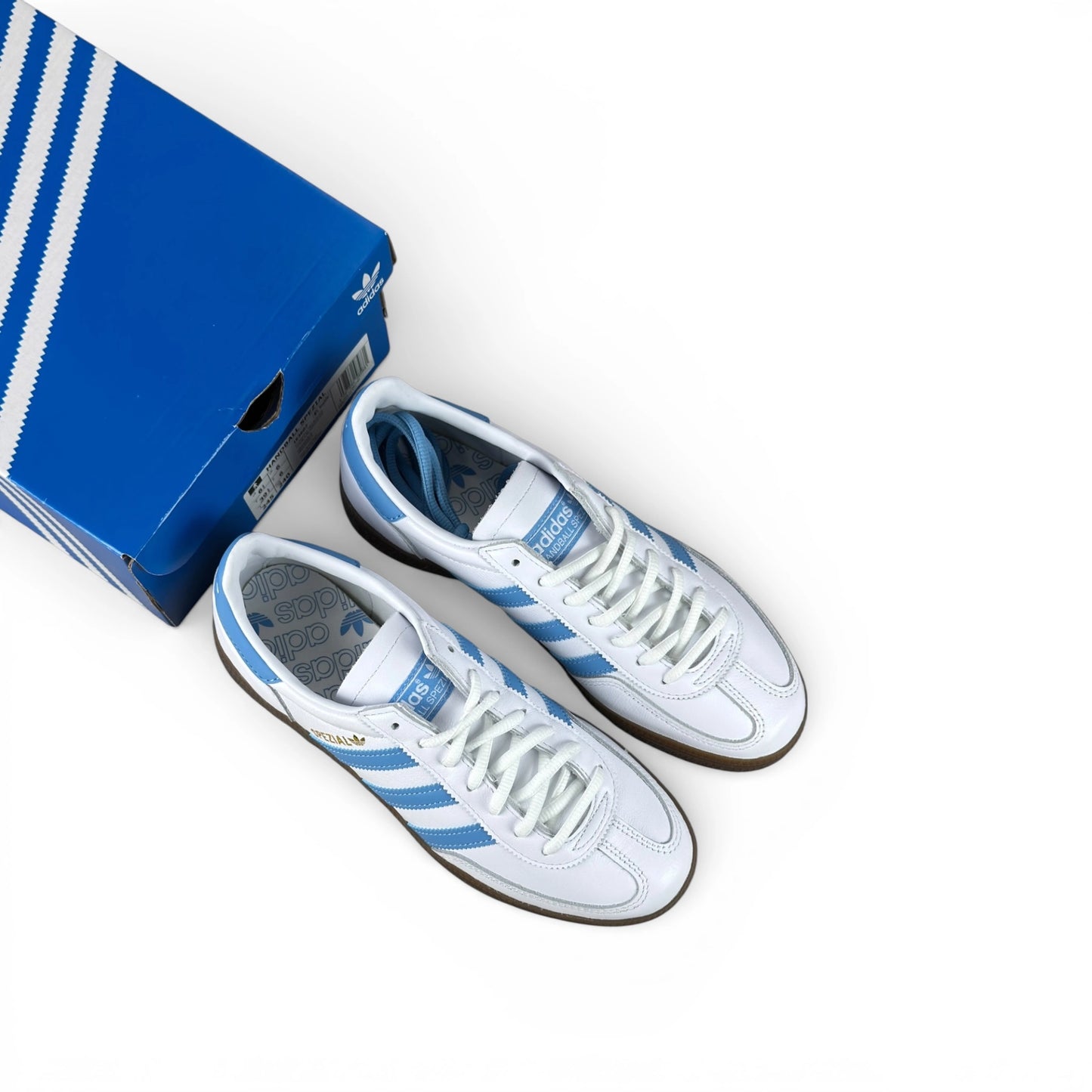 adidas Handball Spezial White Light Blue IE3607 – EU 39 1/3, brand new with original box