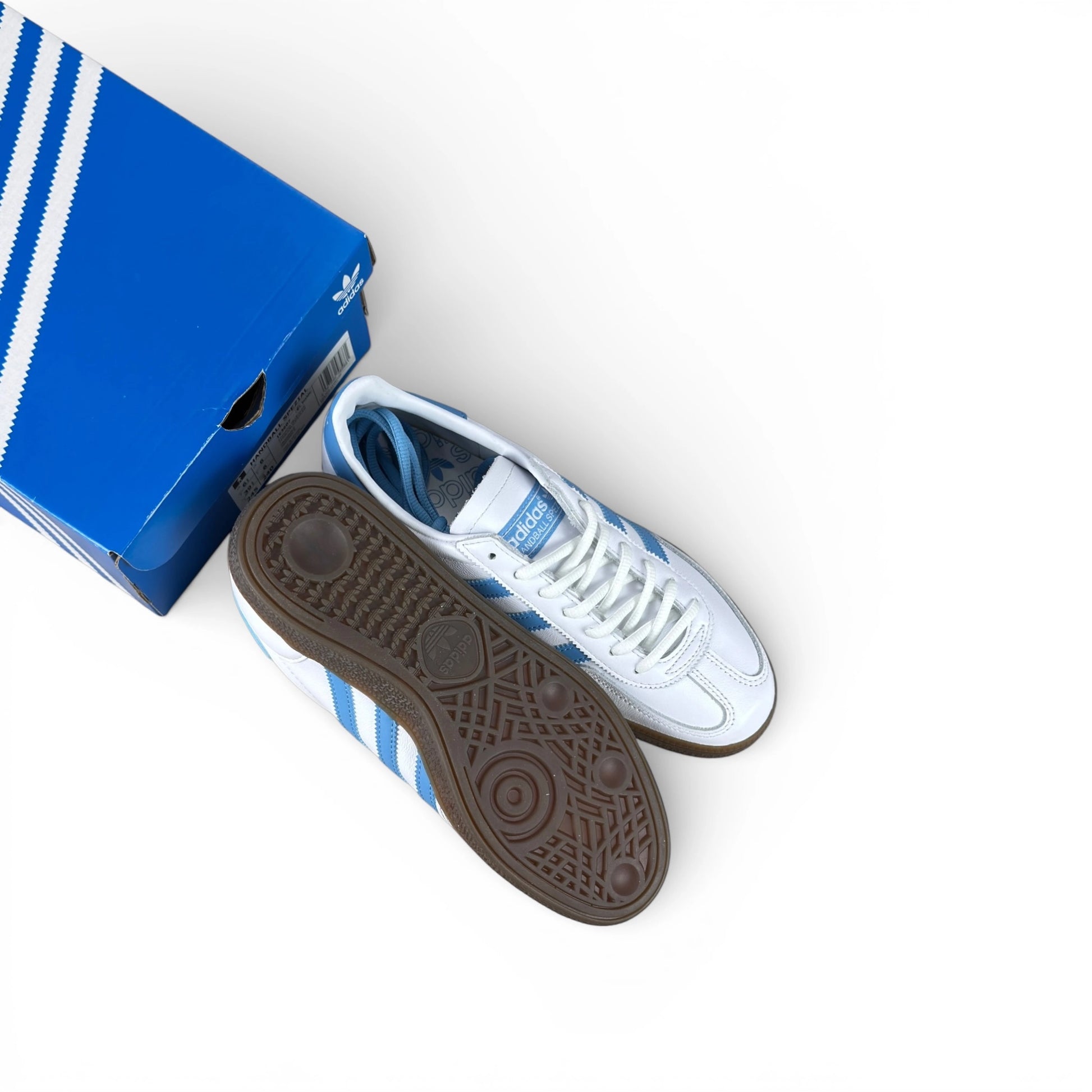 adidas Handball Spezial White Light Blue IE3607 – EU 39 1/3, brand new with original box