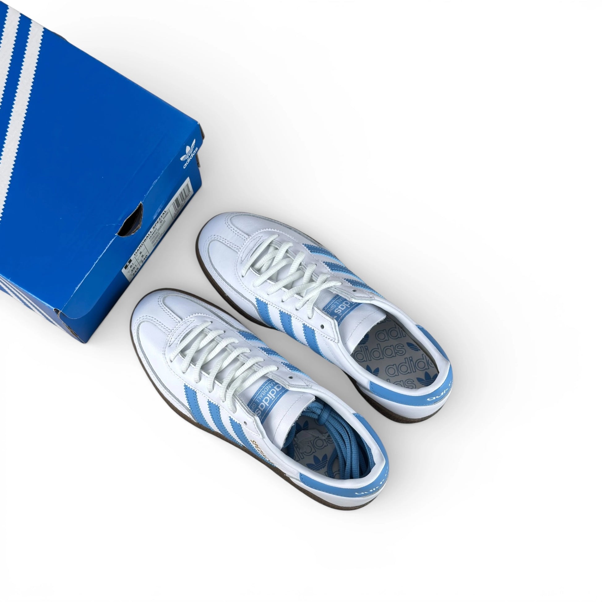 adidas Handball Spezial White Light Blue IE3607 – EU 39 1/3, brand new with original box