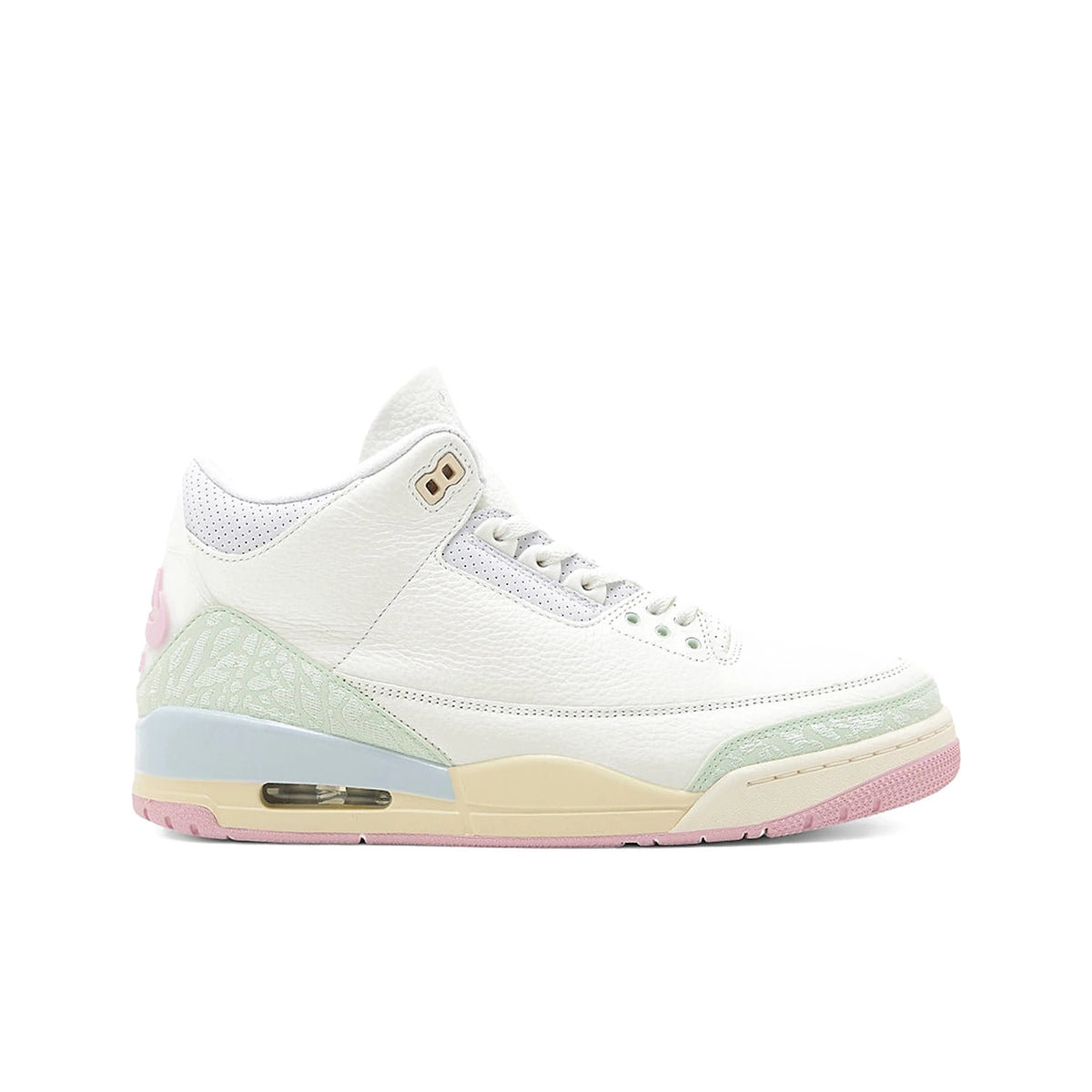Jordan 3 Retro Spring Is In The Air men's shoe in summit white, off noir and violet ore leather