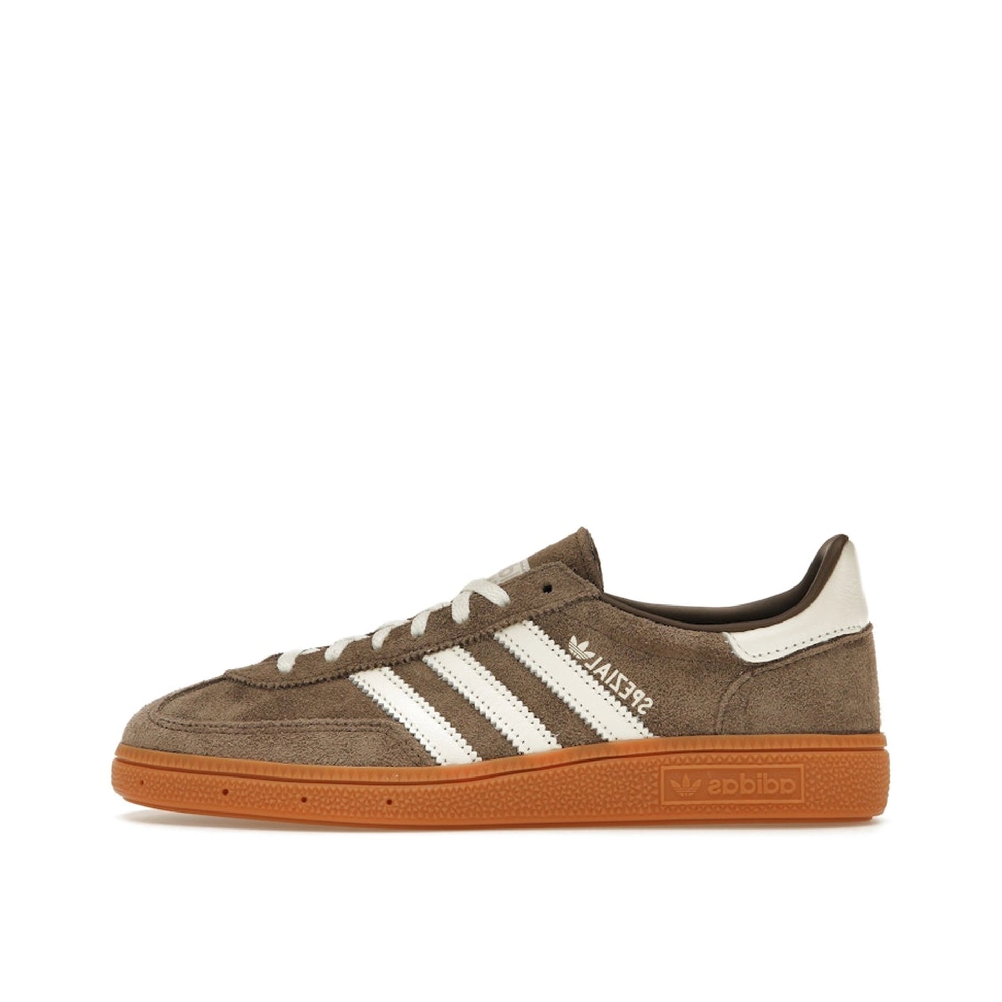 Adidas Handball Spezial sneakers, side view, model IF6490, earth strata, gum sole.