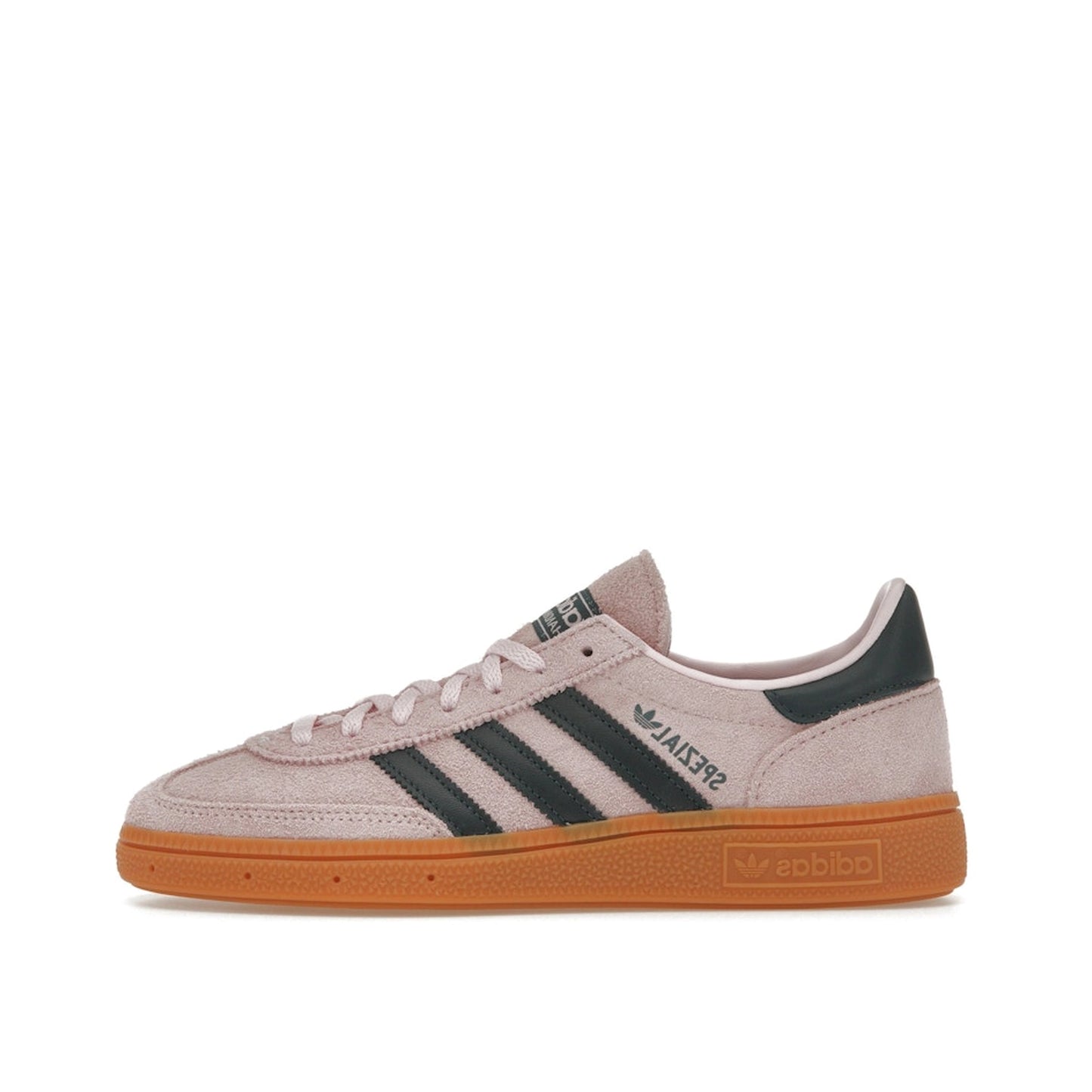 Adidas Handball Spezial Women's sneakers, side view, model IF6561, clear pink with arctic night.