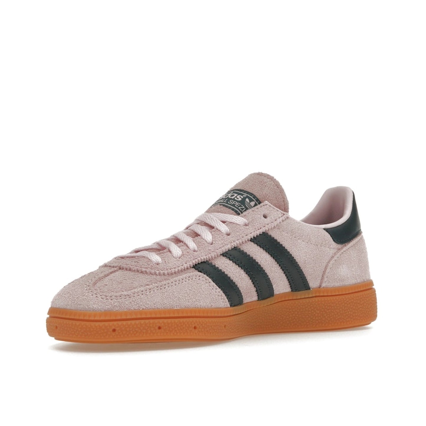 Adidas Handball Spezial Women's sneakers, front view, model IF6561, clear pink with arctic night.