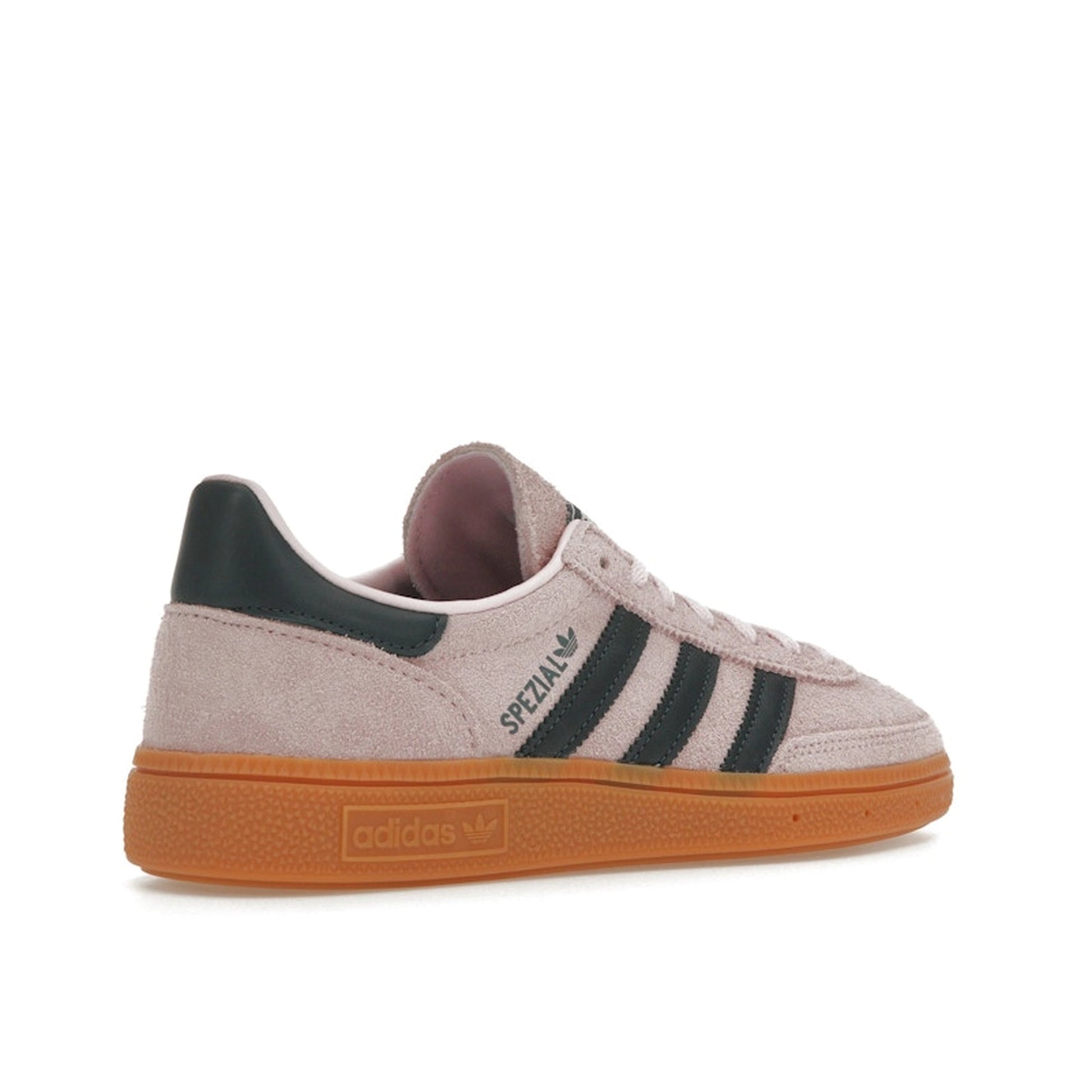 Adidas Handball Spezial Women's sneakers, back view, model IF6561, clear pink with arctic night.