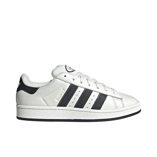 adidas Campus 00s men's shoe in white, black and off‑white leather and suede